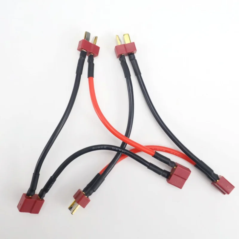 موصل ذكر إلى أنثى 14AWG/16AWG 10 سنتيمتر محول البطارية سلسلة Y شكل Rc هليكوبتر كابل التوصيل T التوصيل #4