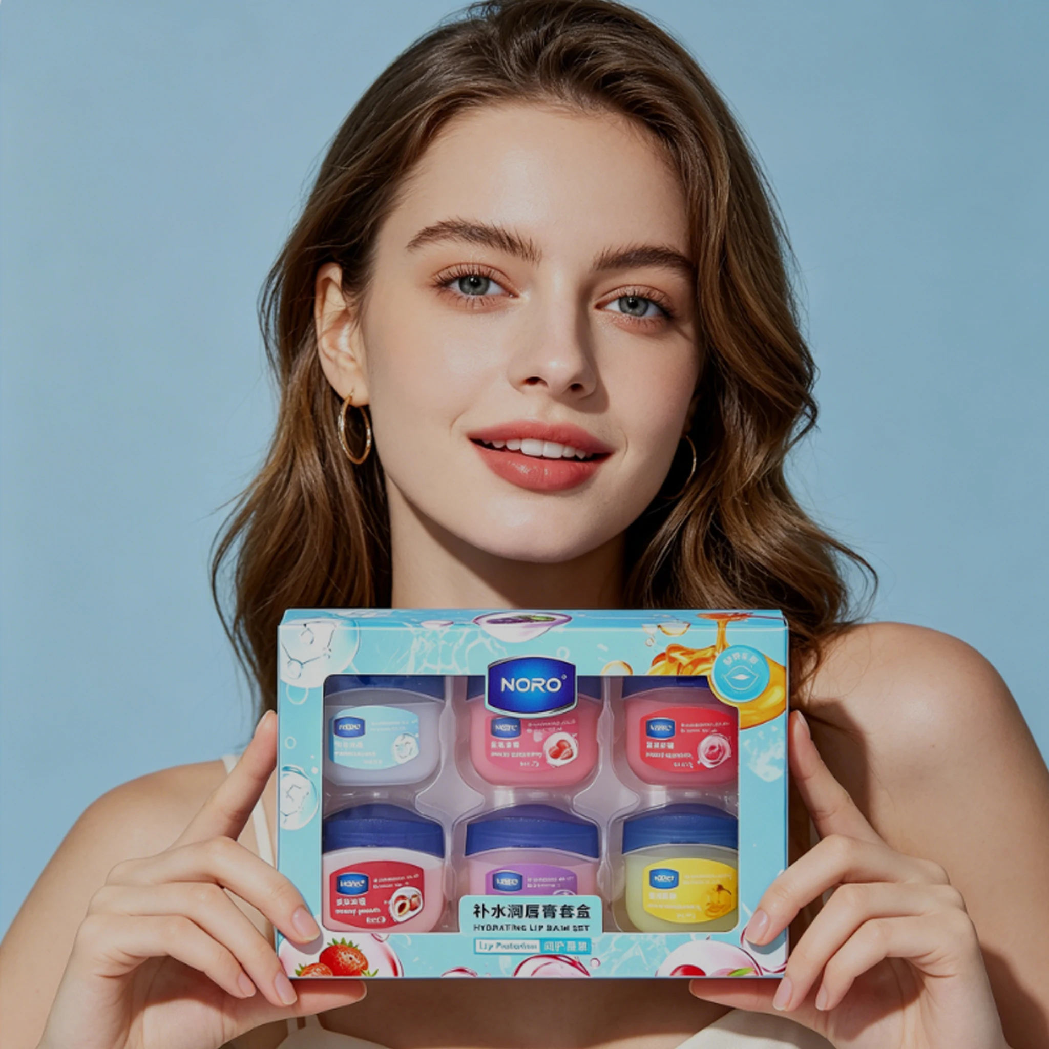 6-Pack Non-Alcoholic Moisturizing Lip Mask, Suitable for All Skin Types, Containing Nourishing Ingredients - Fruity Lip Care
