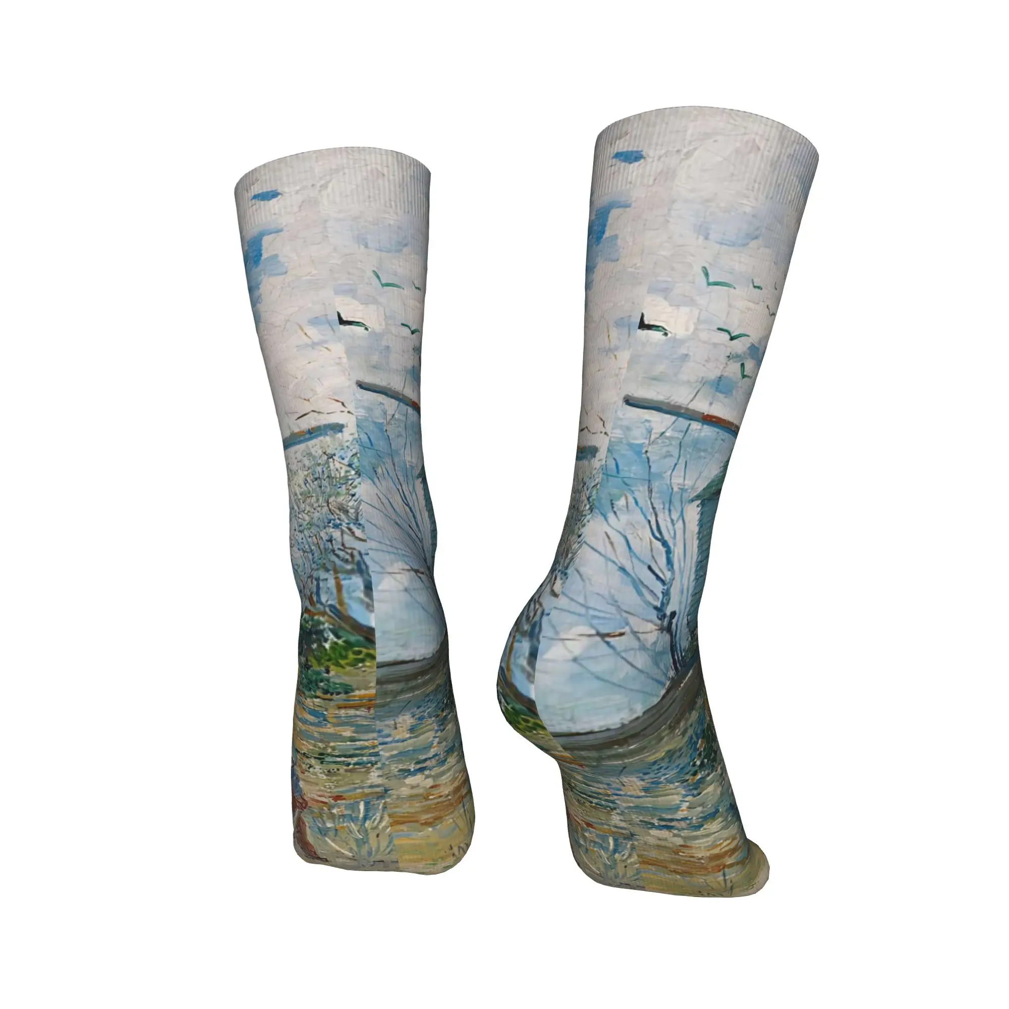 فان جوخ مطحنة جاليت جوارب القوطية الجوارب زوجين لينة تنفس الجوارب الخريف الدراجات مخصص عدم الانزلاق الجوارب هدية