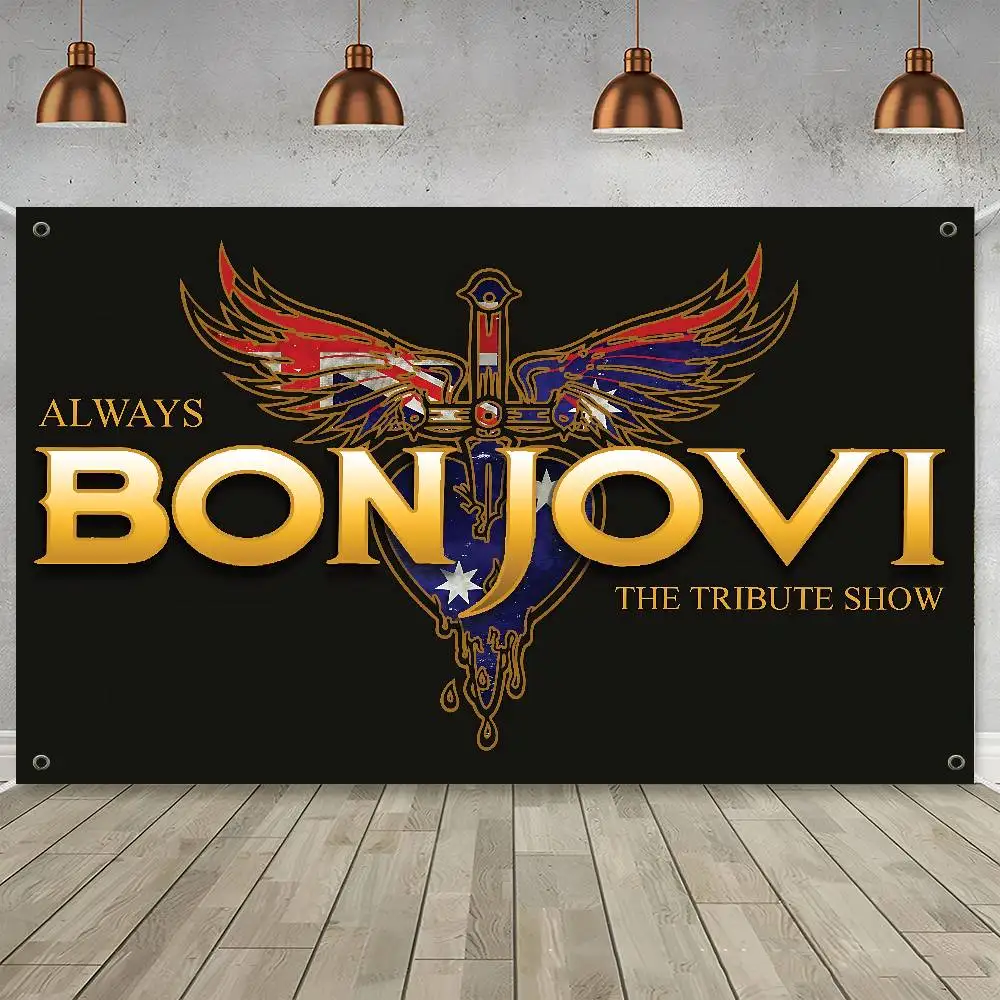 B-BonS J-Jovi - Bandera de dibujos animados, arte de ciencia ficción, decoración para el hogar, decoración de pared, pancarta decorativa para el hogar