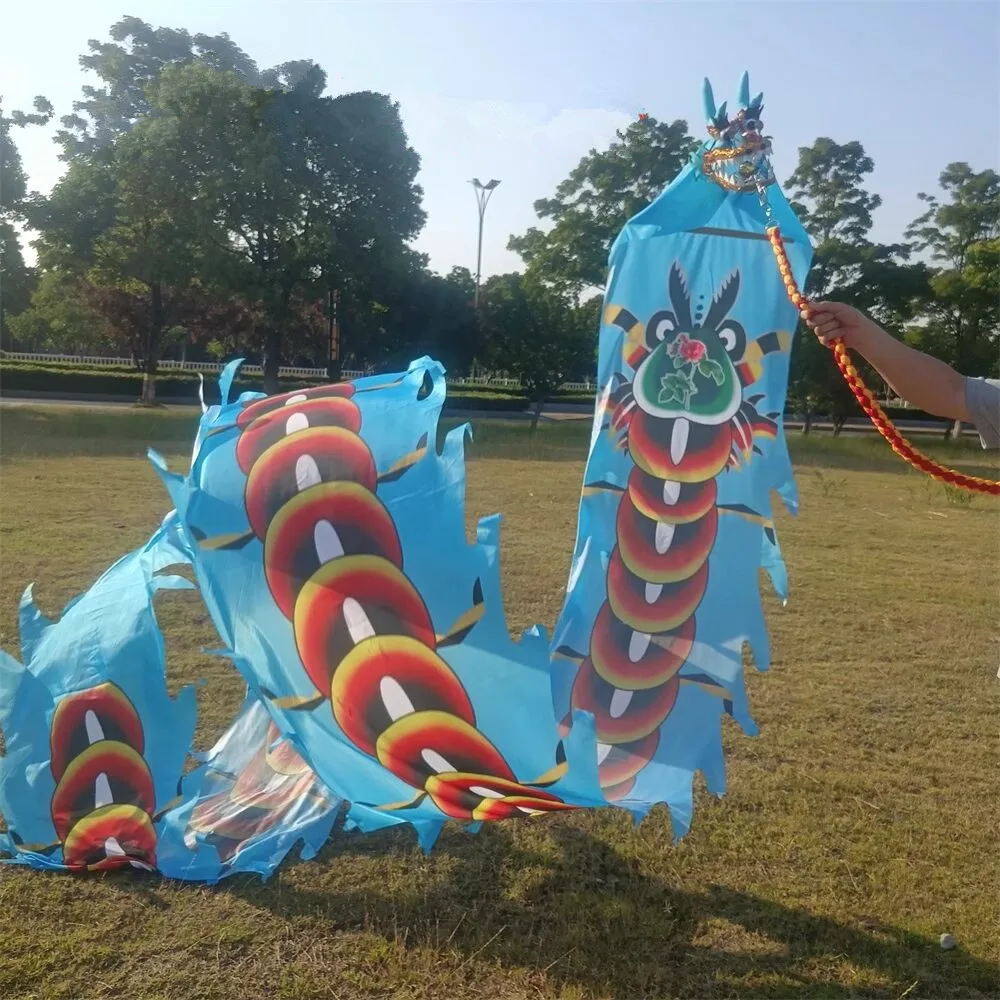 8 Meter Volwassenen Dierenpatroon Drakenlint Dans Met Hoofd Voor Één Persoon Festival Voorstelling Carnaval Halloween Dance Prop