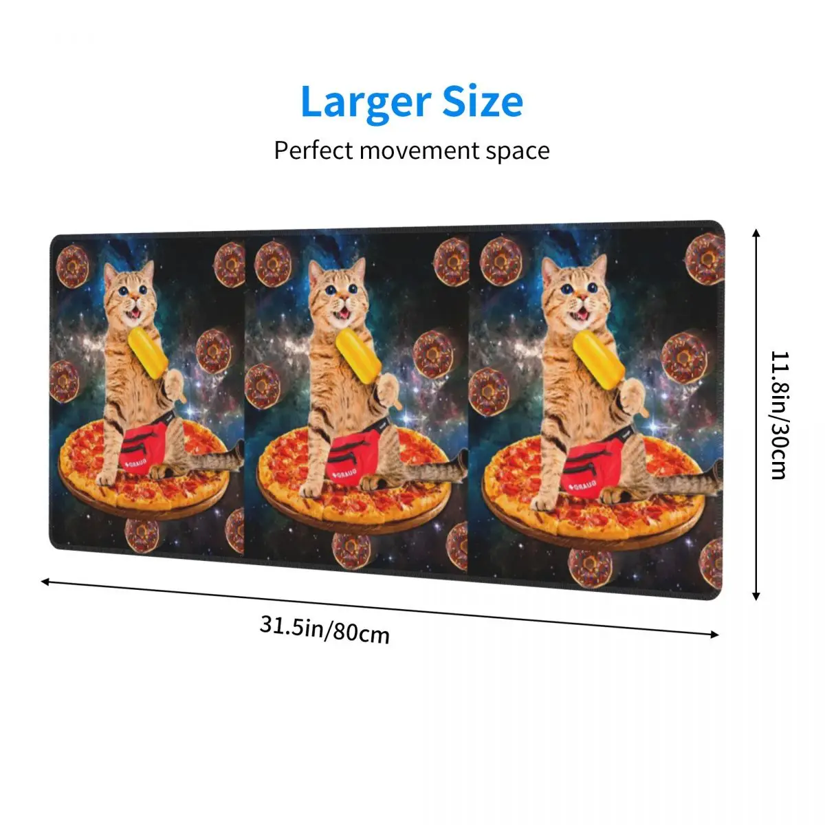 Large Mouse Pad Space Pizza Cat Meme Gamer PC Laptop Mats Keyboard Carpet Computer Gaming Office Accessories Desk Mat