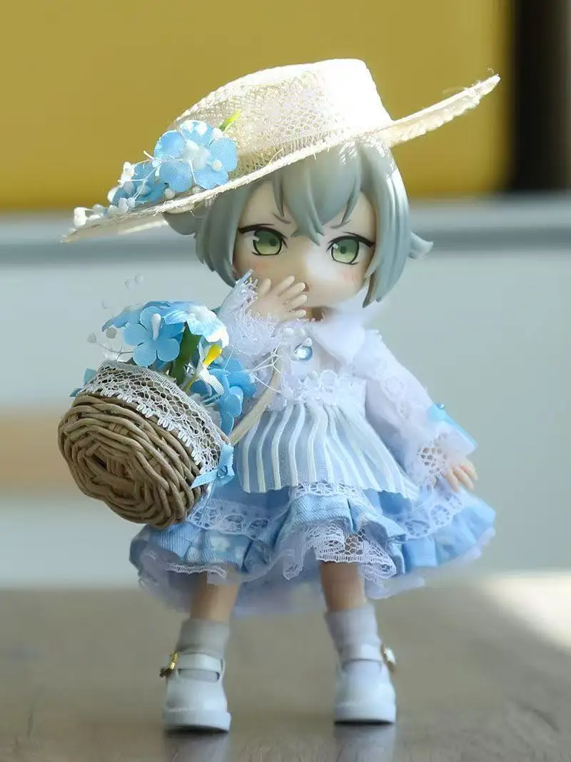 Ob11 人形服春グリーン/ピンク/ブルーロリータ人形服セットオビツ 11 Ufdoll GSC 1/12 BJD 人形服アクセサリー