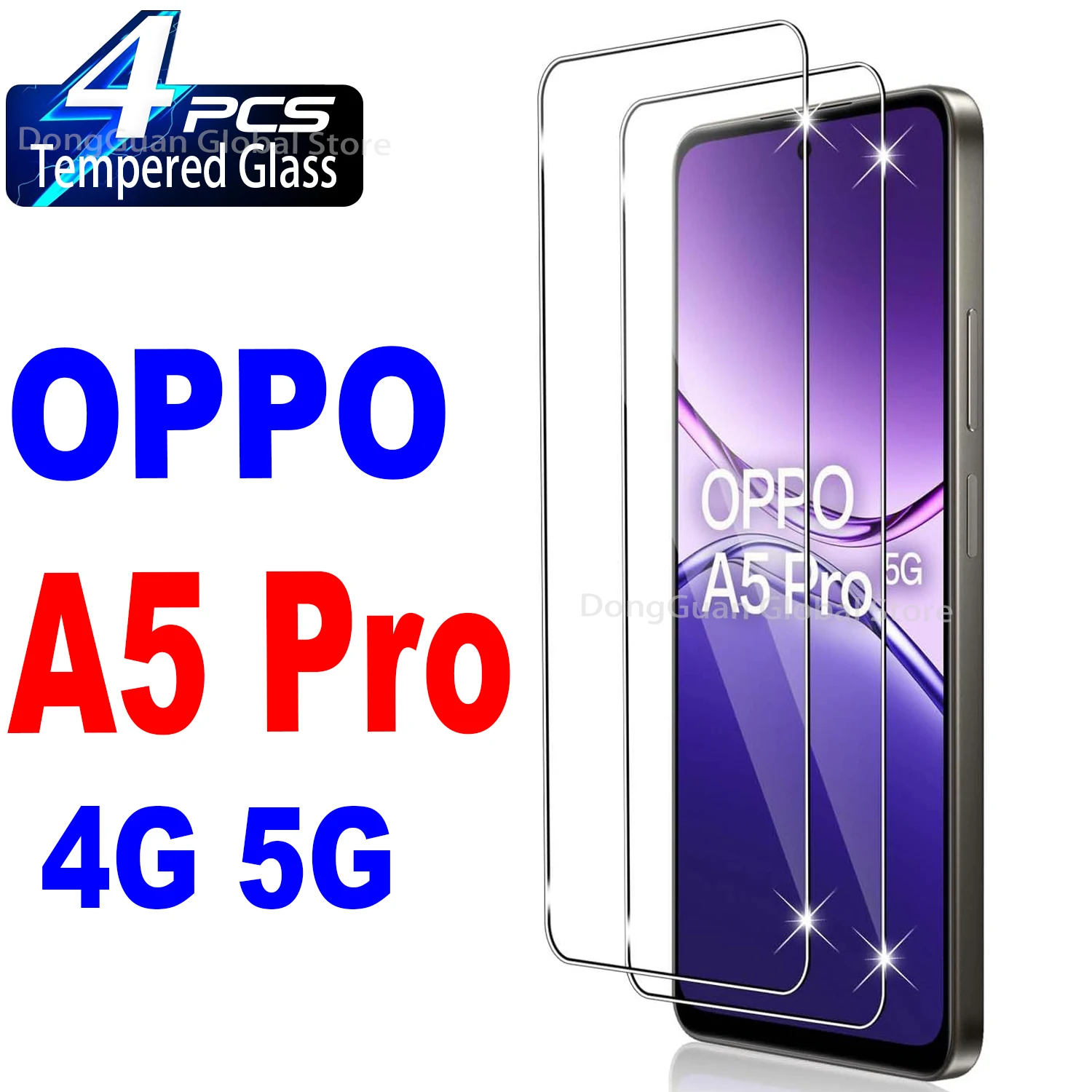 2/3/4 pièces verre trempé pour OPPO A5 Pro 5G 4G verre trempé protecteur d'écran Film de verre 2/3/4 pièces verre trempé pour OPPO A5 Pro 5G 4G verre trempé protecteur d'écran Film de verre