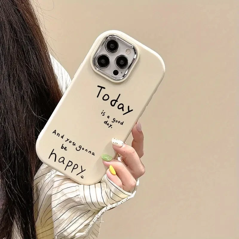 Чехол для телефона Happy Day Slogan для iPhone 17 Pro Max, чехлы для iPhone 16 15 14 13 12 11 XS X XR 7 8 Plus 16E 17 Air, мягкий силиконовый чехол