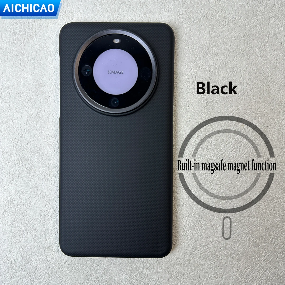 ACC- Capa de telefone de fibra de carbono real para Huawei Mate 60 Pro, capa anti-queda e antiderrapante de fibra de aramida para Huawei Mate 60pro Shell