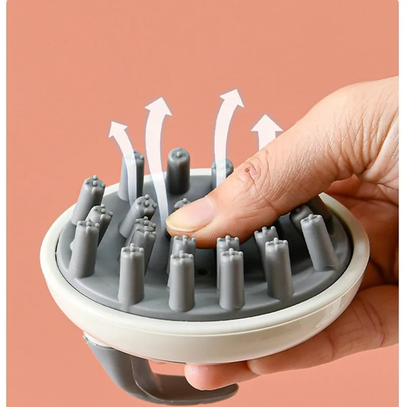 1Pcs Silicone Scalp Massage Brush Wet/Dry Dual-Use Massage Shampoo Comb Hair Cleansing Spa Multifunctional Shower Brush Head New