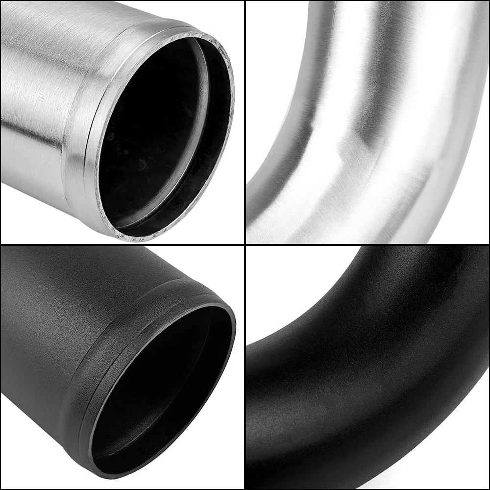 0/45/90 Degrees Type Aluminum Tube Universal 51 63 76mm 2 2.5 3inch Cold Air Intake Pipe Racing Car Turbo High Flow Silver Balck