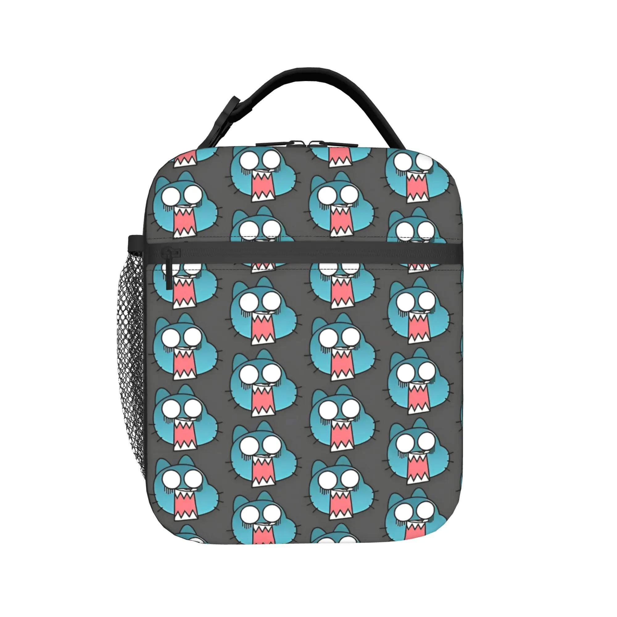 Insulated Lunch Bag Cooler Bag Reusable,Lunch Container Cute Cartoon Comedy The Amazing World Of Gumballs  Tote Lunch Box