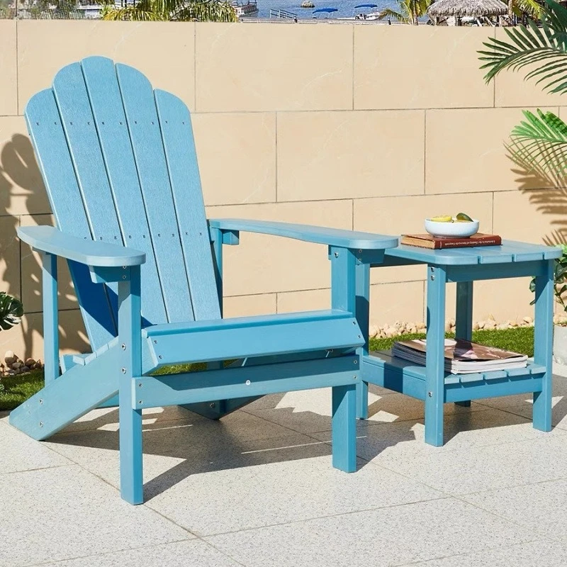 Patio al aire libre, sillón para desmontar, piscina, silla de rana no plegable, silla de playa, juego de sillón de madera y plástico