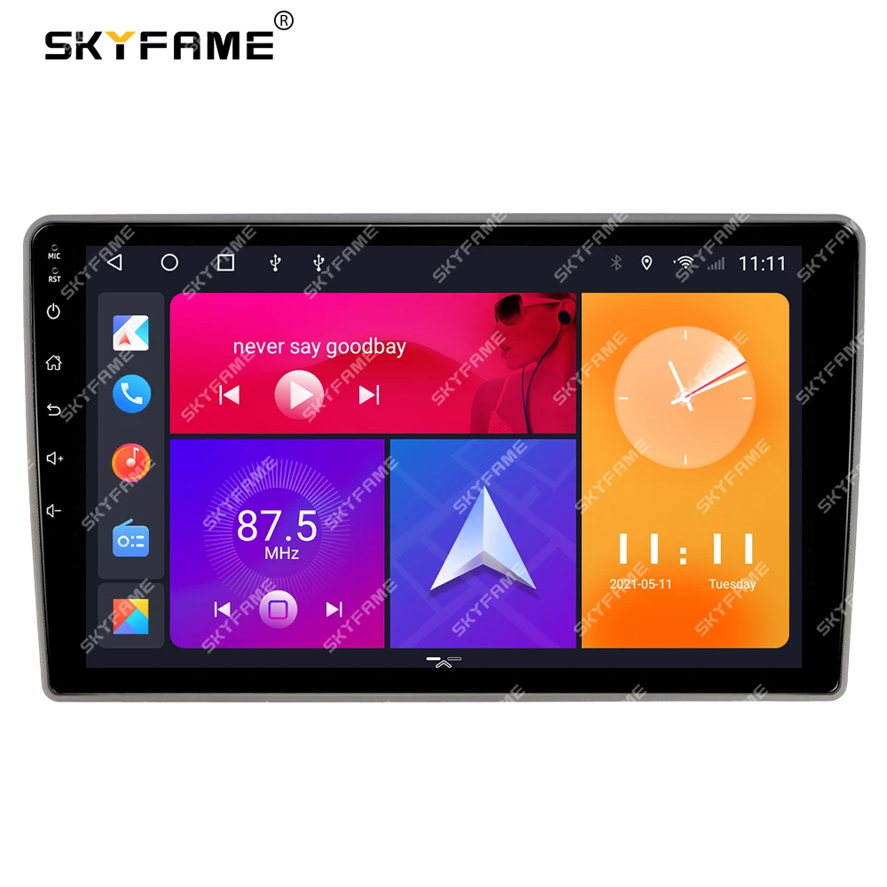 SKYFAcloser-Adaptateur Fascia de cadre de voiture, Radio Android, Kit de panneau de montage audio de tableau de bord pour Geely Emgrand EC7 EC715 EC718, montres