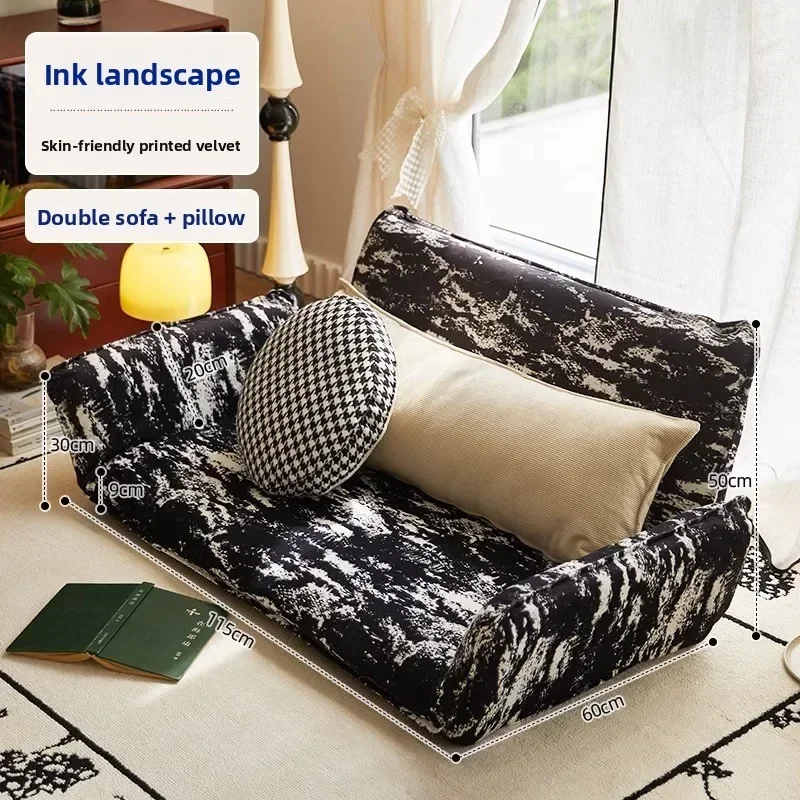 Exquisite Multi-functional Tatami lazy sofa can lie down and sleep, bedroom small sofa foldable balcony sofa bed back chair