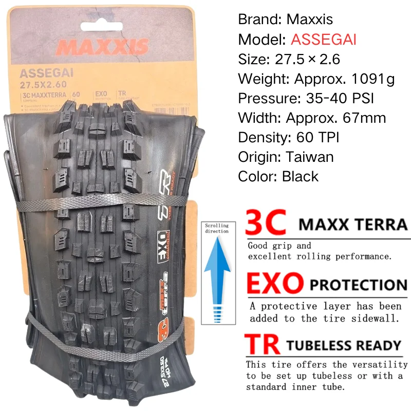 Maxxis ASSEGAI 27,5 29X2,5 Zoll Downhill Folding Vacuum Pannensicher ist ein hochfester Quick Drop-Reifen von Maxxis – Detail 18