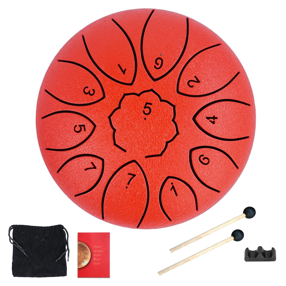 6" Steel Tongue Drum Geschenkset 11-Note Regentrommel Sound Heilung Instrument Yoga/Meditation/Angst Relief Tool – Detail 5