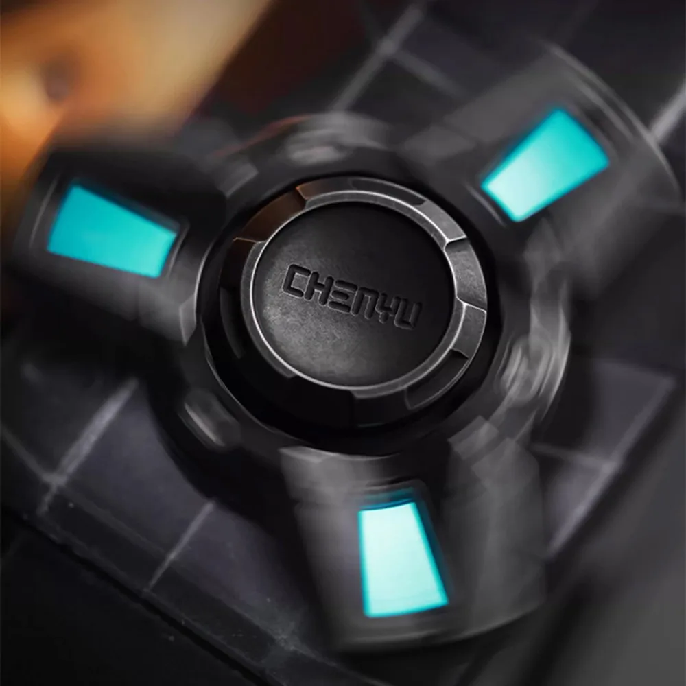 Chenyu EDC Mecha Fidget Spinner Mechanical Metal Gyro Fidget Toys For Adults Office Desk Accessories Three Leaf Spinner