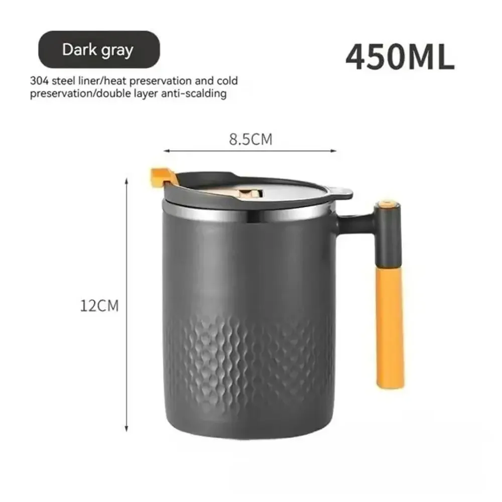 304 Stainless Steel Household Kitchen Coffee Products Shell Double Wall Coffee Insulated Vup with Handle and Lid Hot