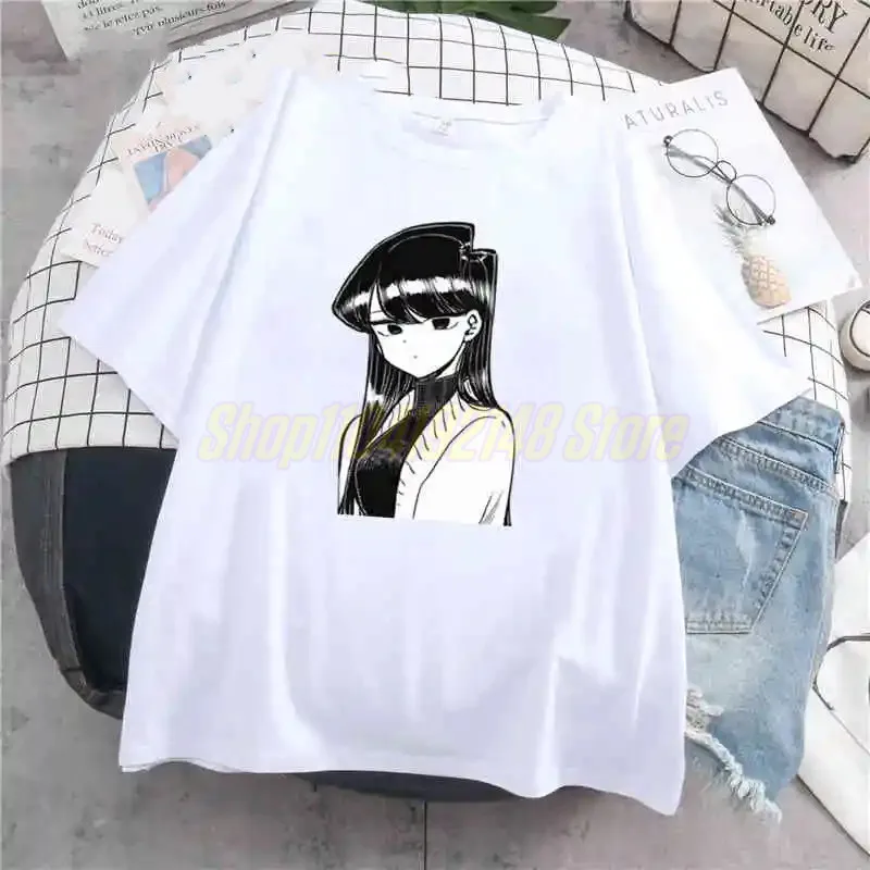 Harajuku Komi Cant Communicate Komi Shouko Graphic T Shirt Cartoon Oversized T Shirts for Women Streetwear Summer Tees Tshirt