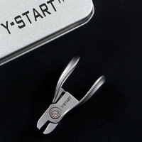 Y-START RIHE Stainless Steel Manicure Nail Clippers with Nail File for Cosmetic Tool Gift