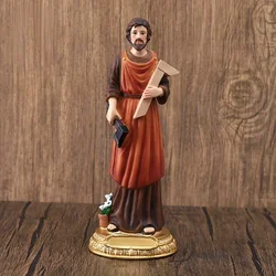1 Set 21CM Classical Stonemason Carpenter Character Statues Ornaments Christmas Gifts Decorations Resin Crafts
