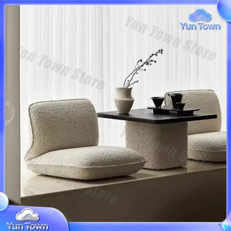 Small Square Coffee Table for Bedroom Living Room Bay Window Tatami Solid Wood Designer Table Chair Set for Modern Home Decor