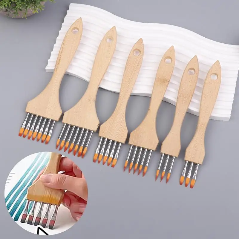 Acrylic Watercolor Brushes Multi Tooth Comb Set for Creative Artworks Mixed Media Painting Supplies for Beginners and Experts