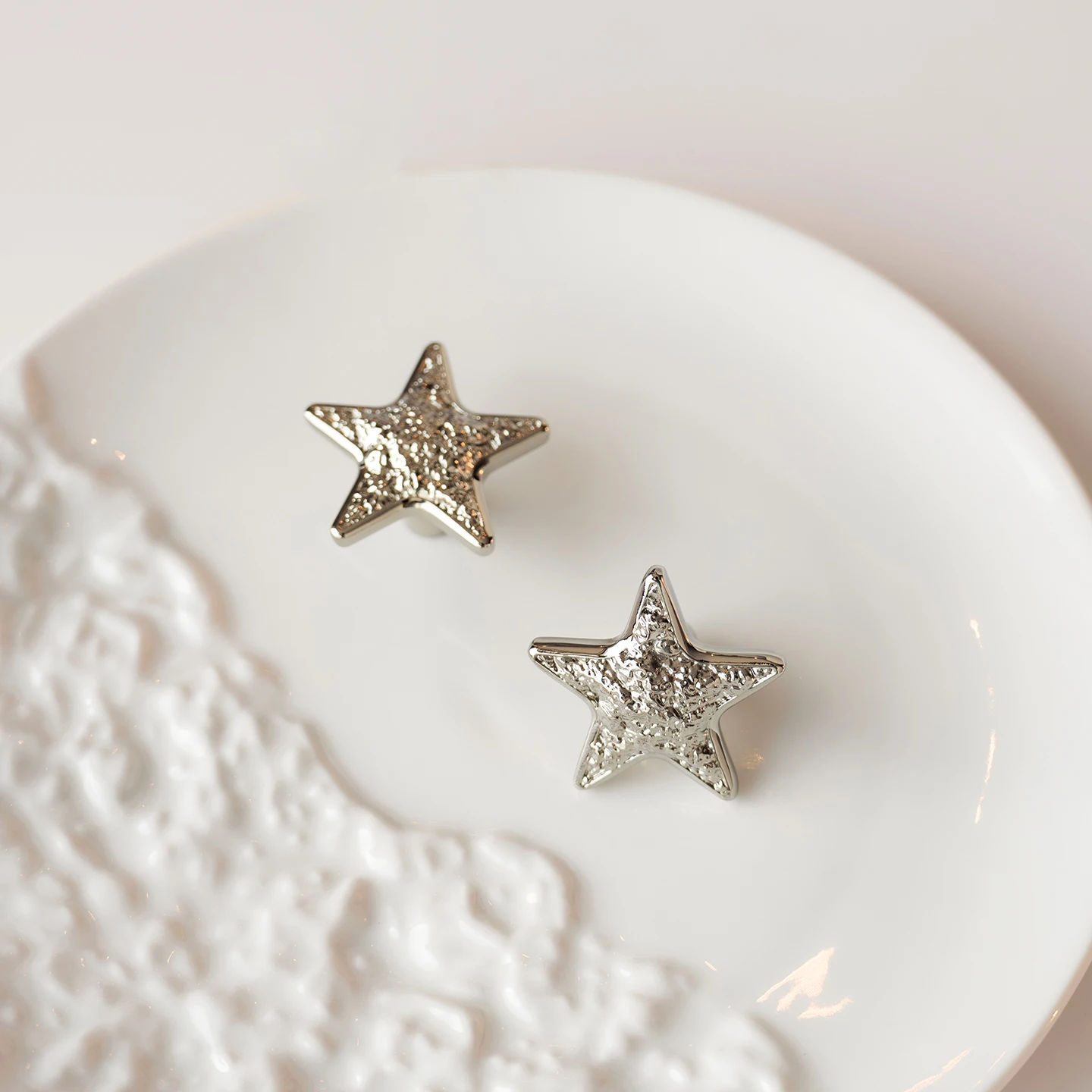 Solid PVD Nickel-silver Brass Handles Star Shape Kitchen Cabinet Pulls Bedroom Wardrobe Drawer Knobs Furniture Handle