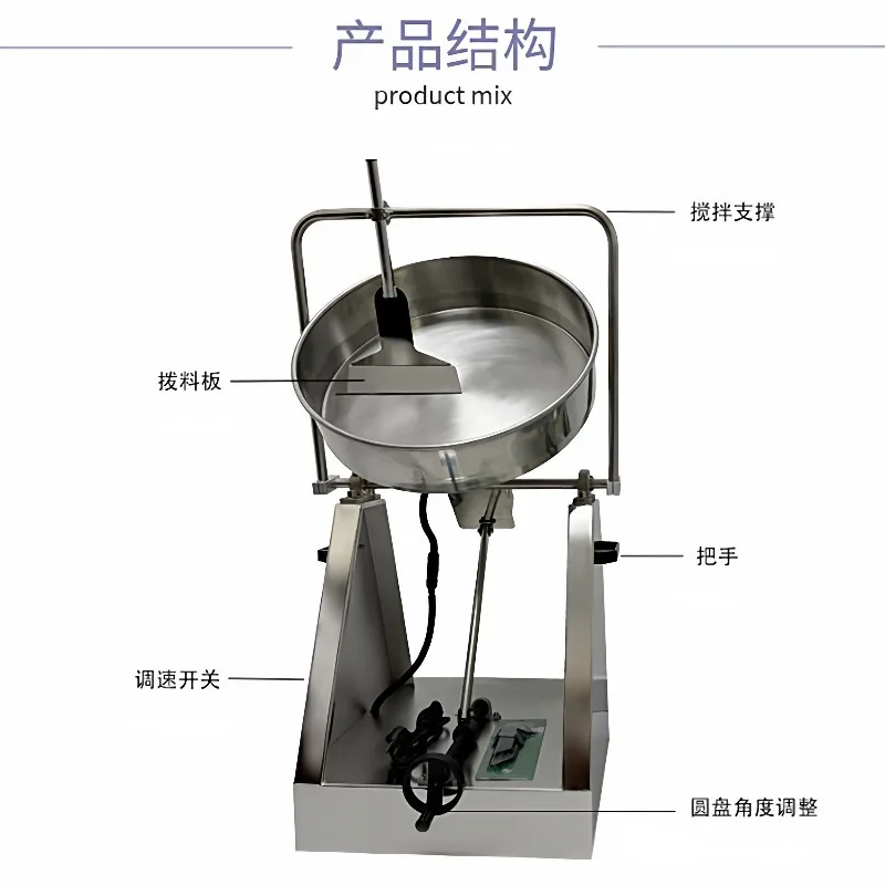 JX-24 Small Laboratory Disc Granulator Stainless Steel Ball Forming Machine Chemical Raw Material Powder Granulator Ball