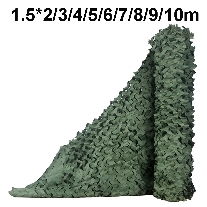 Green Camouflage Net Sun Shade 1.5*2/3/4/5/6/8/10m Garden Tent Camo Netting Hood Background Decoration Snow Winter Hunting Party