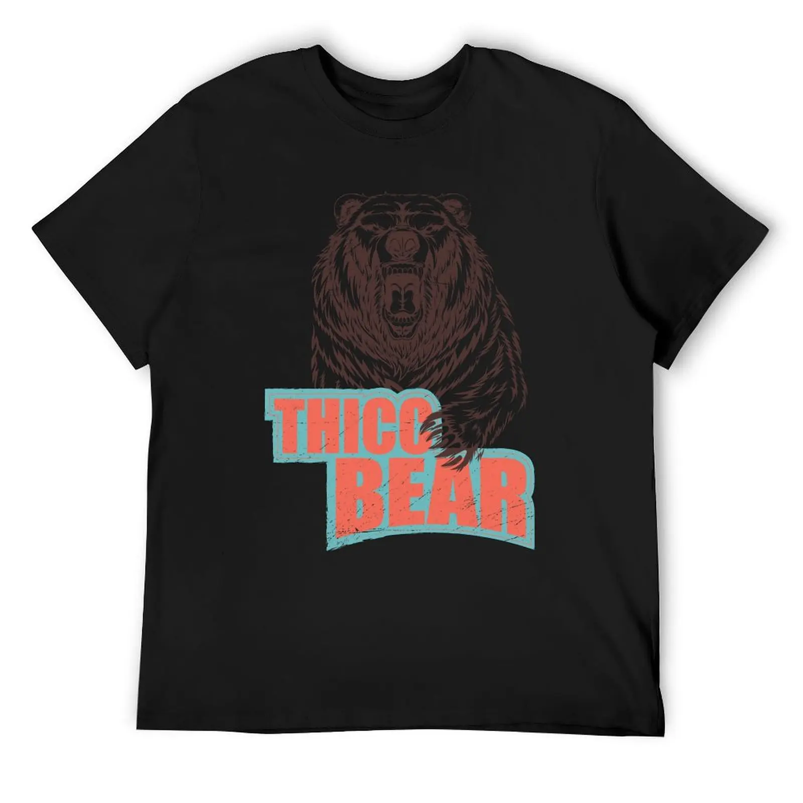 THICC Bear - Orange/Teal T-Shirt blacks customs design your own cheap stuff baggy shirts plus size men clothing