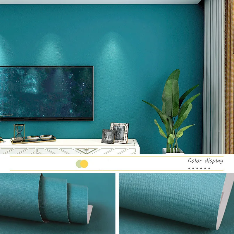 60cm Width DIY Macaron Solid Color Self-adhesive Wall Sticker Waterproof Wallpaper Furniture Living Room Decor Dormitory Sticker