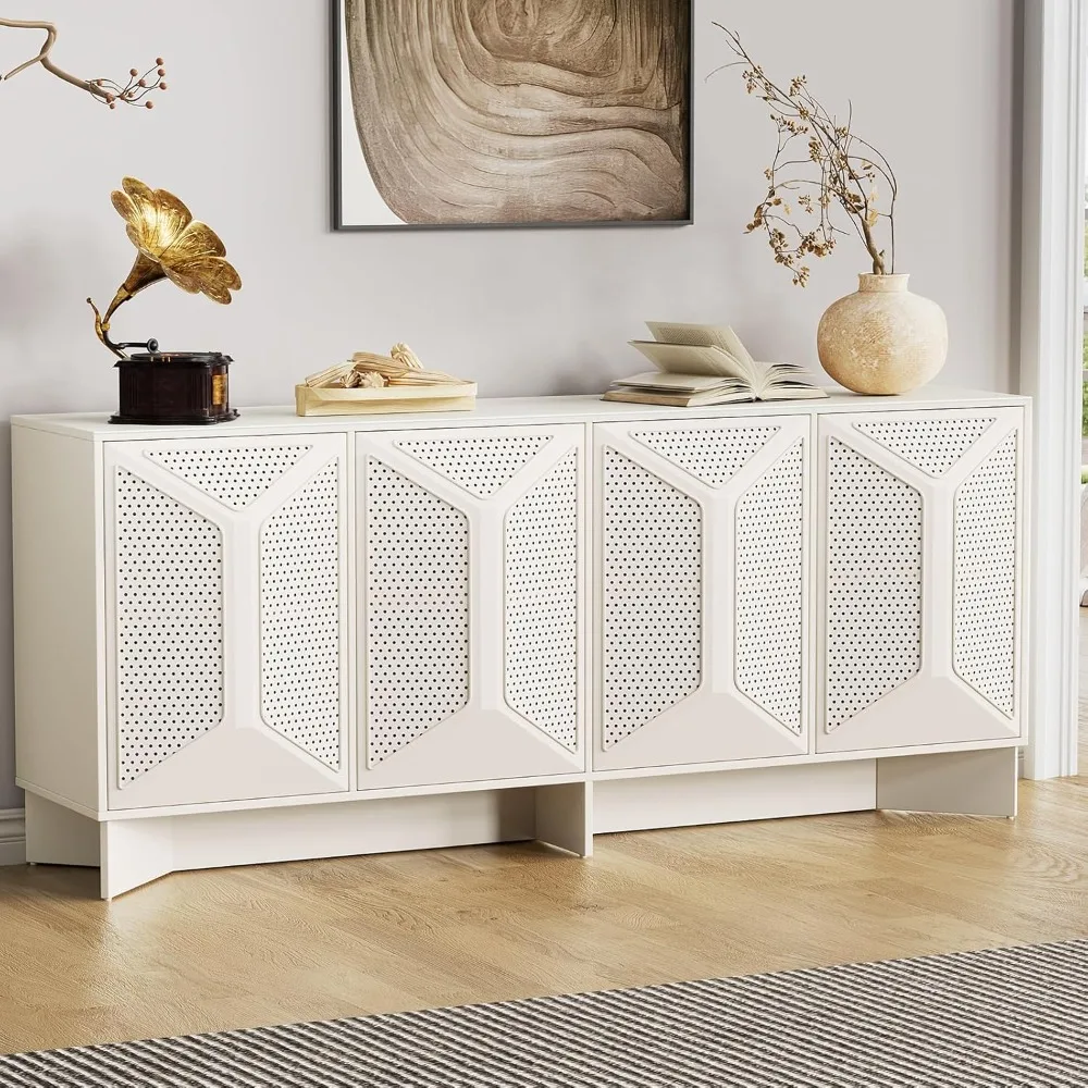 Sideboard Buffet Cabinet with Storage, Accent Credenza Storage Cabinet for Living Room Entryway Hallway