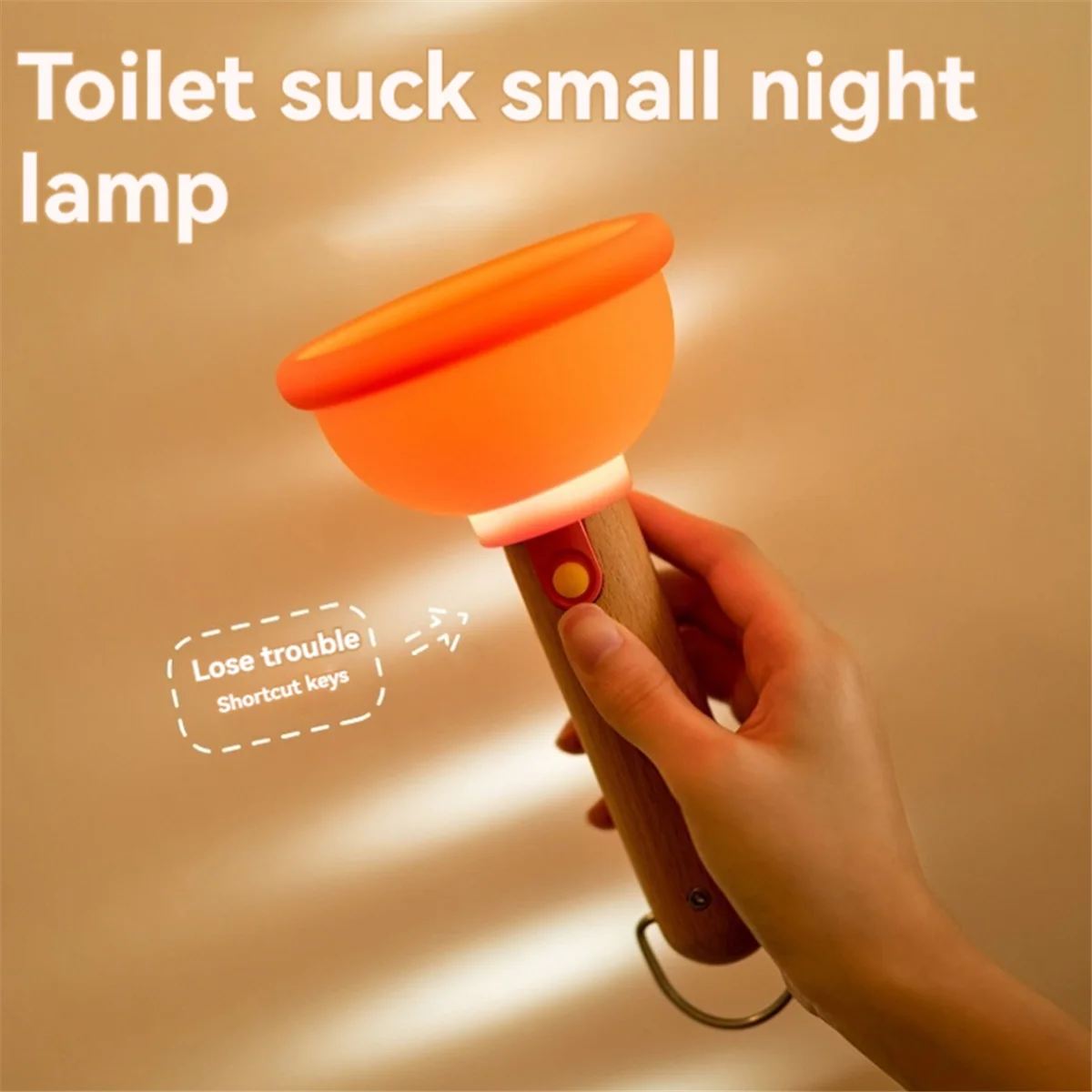 Plunger Night Light Stepless Dimming Nursery Sleeping Lamp Portable Rechargeable Table Lamp for Dining Room Bar