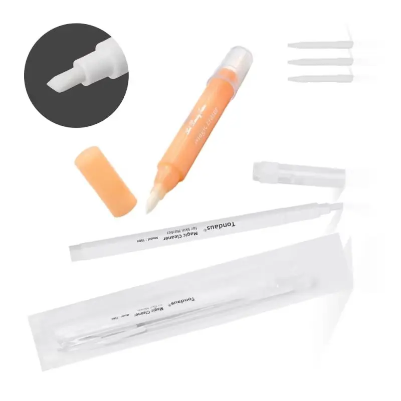 1pcs Eyebrow Design Magic Eraser Remover Brush Tattoo Scribe Tool Accesories Permanent Makeup Brows Skin Marker Remover Pen