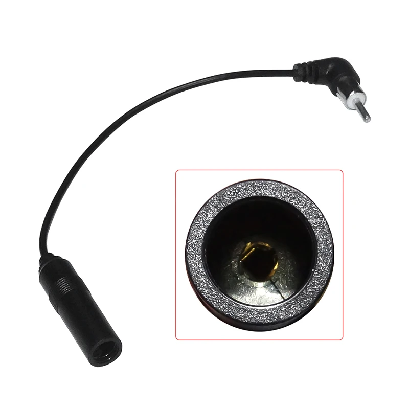 Car Stereo Audio Radio Antenna Adapter Vehicle FM Radio Aerial Extension Car General Elbow Antenna Male To Female Plug Cable view 2