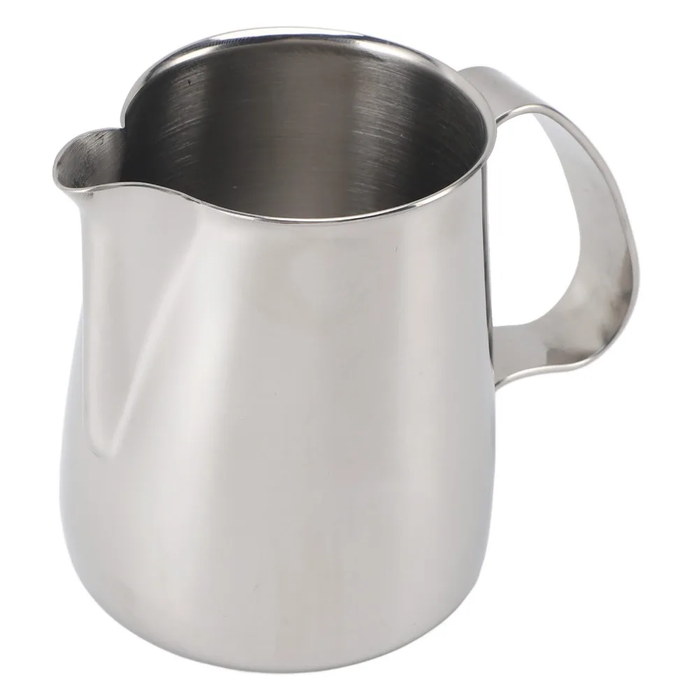 304 Stainless Steel Milk Frothing Pitcher 350ml Capacity 12.34oz 17.63oz 26.45oz Espresso Steaming Pitcher Dripless Spout
