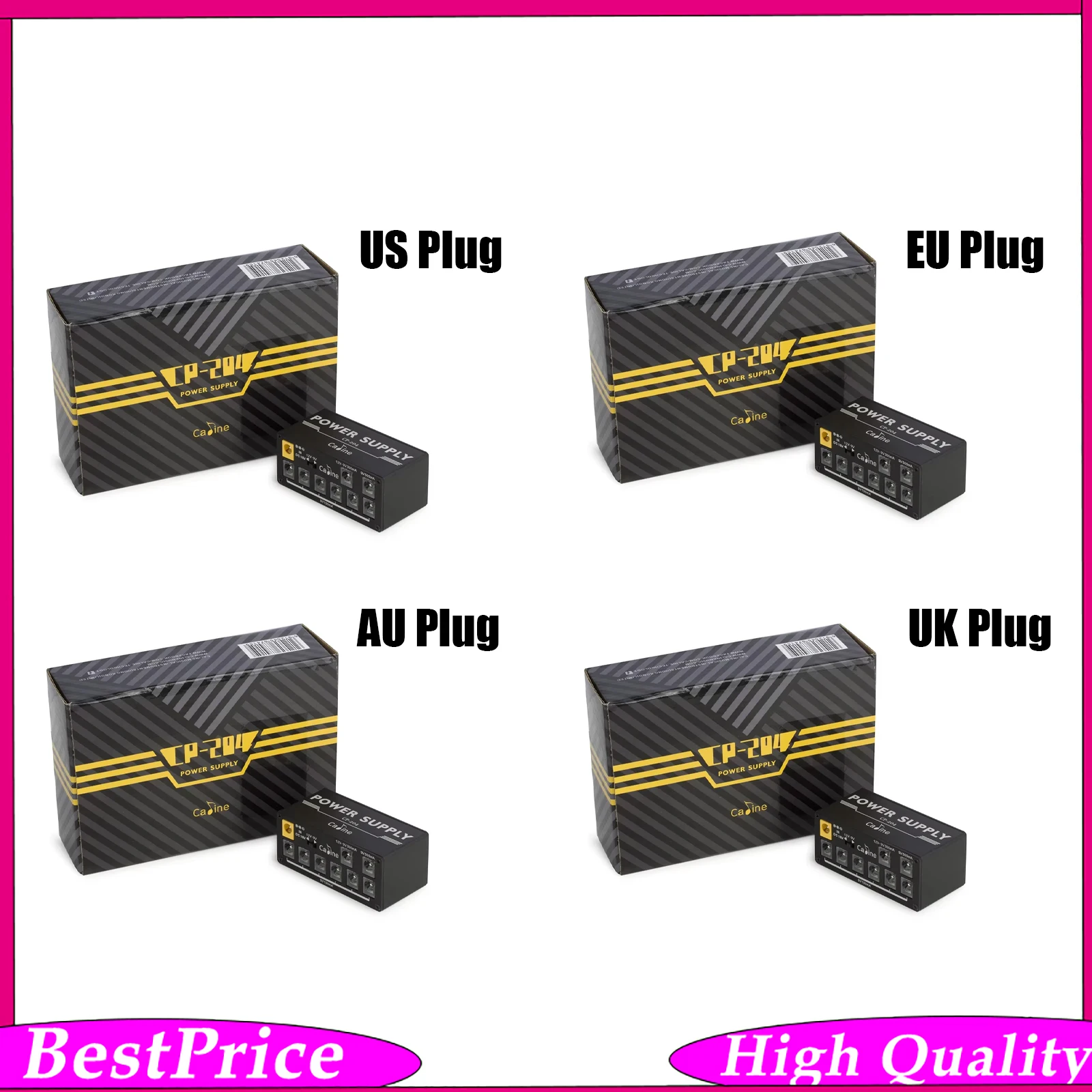 Caline CP-204 Guitar Effect Pedal Power Supply 8 Isolated Outputs Anti-Interference 18W Different Output Guitar Effect Power