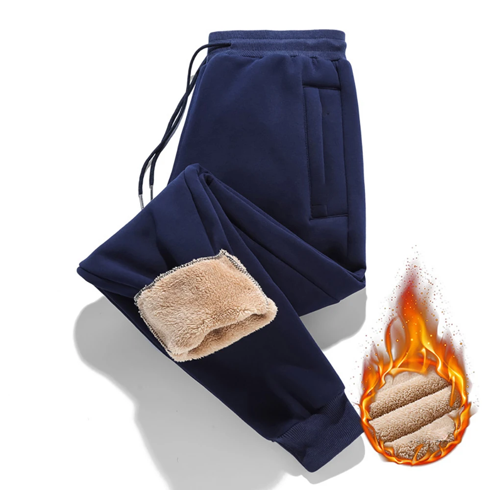 Winter Lammwolle Lange Hosen Warme Hosen Männer Dicke Jogginghose Outdoor Thermische Casual Jogger Hosen für Männer Fleece Hosen