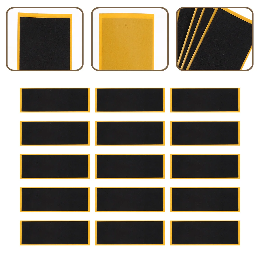 15 Pcs Finger Skateboard Stickers Foams Grip Tape for Fingerboards Major Tapes Glue