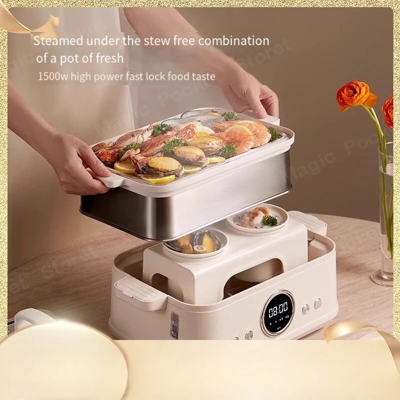 Water-proof stew cup Electric steamer Multifunctional large-capacity cooking integrated pot Household multi-layer steam pot