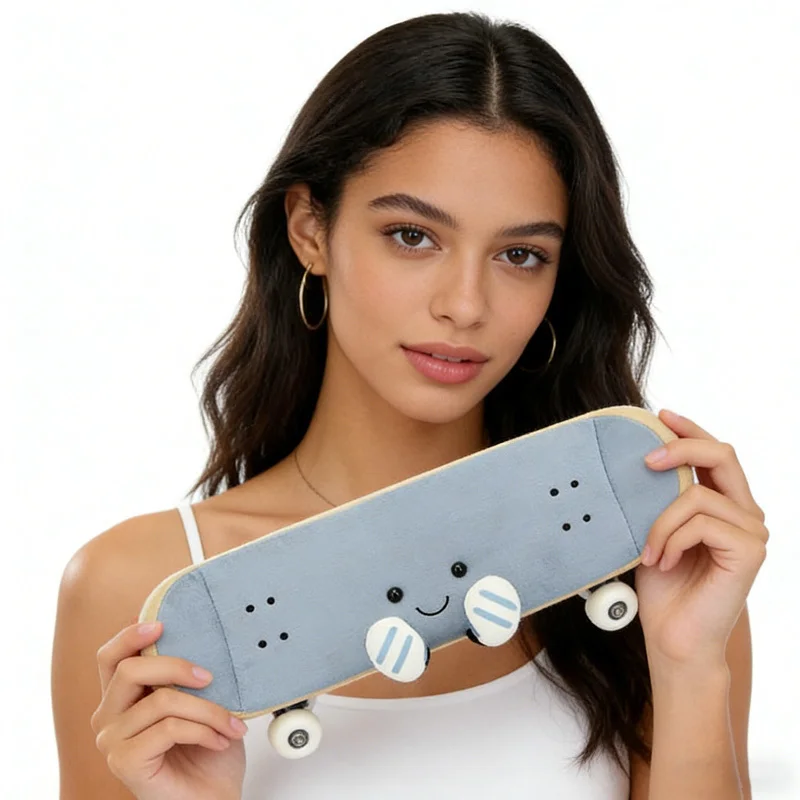 

15cm Simulated Skateboard Doll Plush Toy Cartoon Anime Cute Pillow Children's Birthday Gift Fun Doll