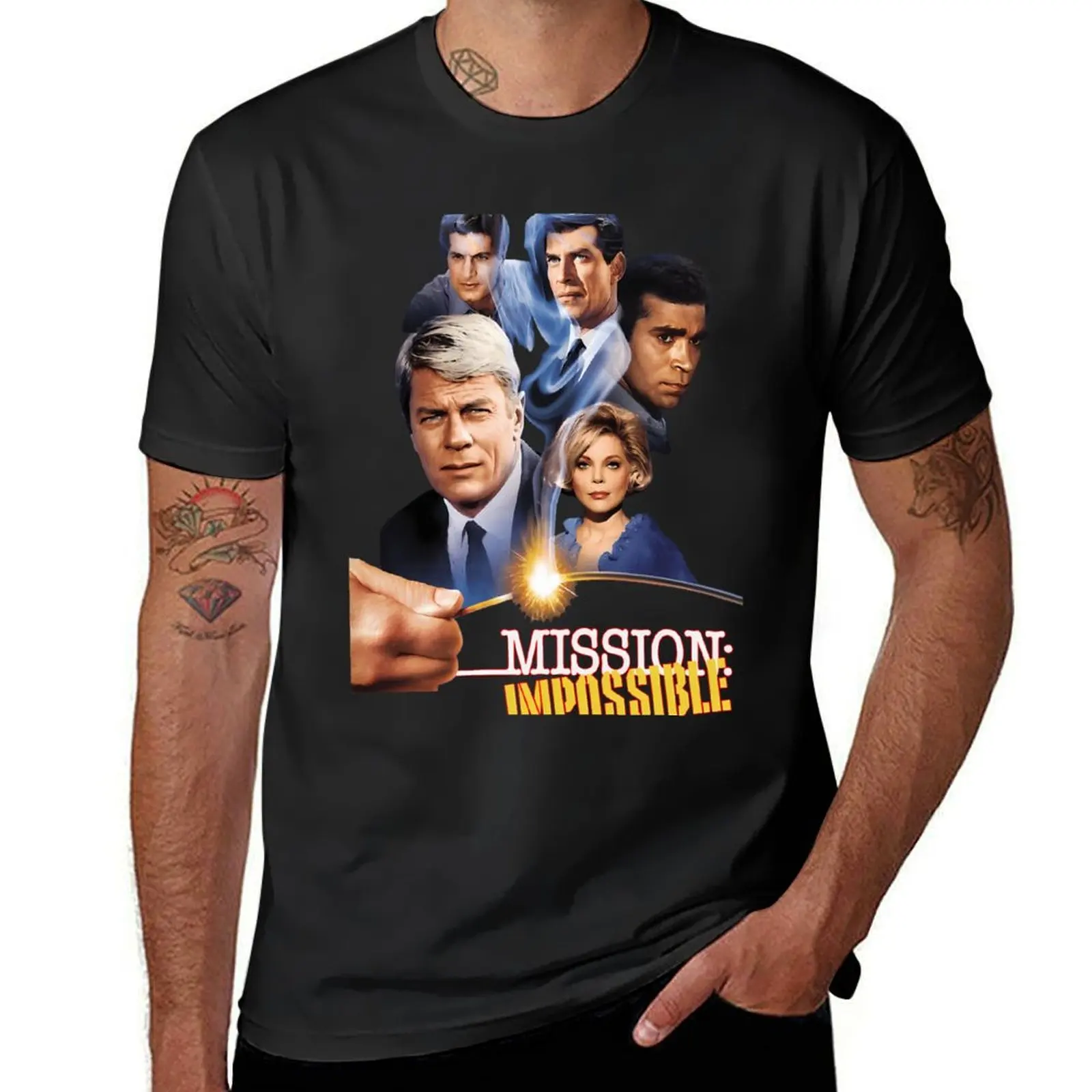 

Retro Impossible Mission 60s Cast Tribute T-Shirt hippie clothes tees kawaii clothes heavyweight t shirts for men