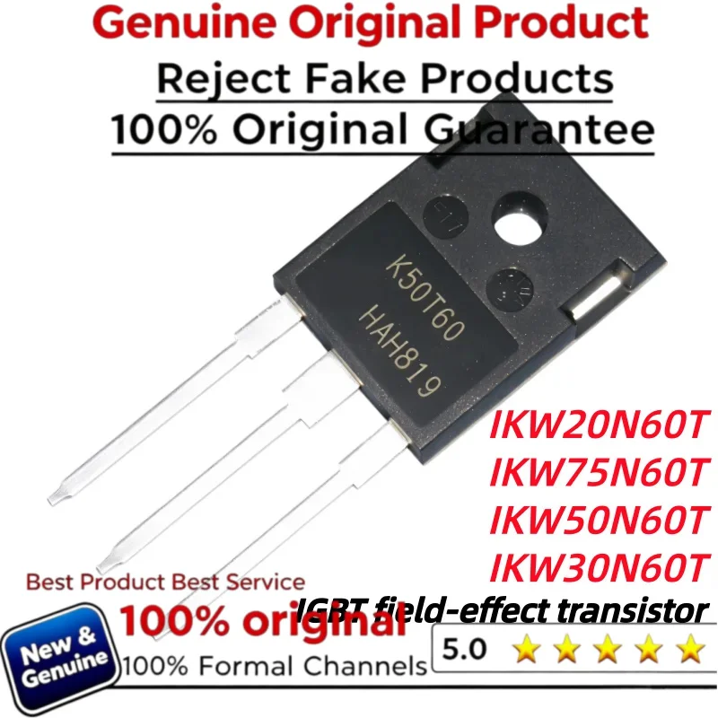 5PCS New K20T60 IKW20N60T K30T60 IKW30N60T K50T60 IKW50N60T K75T60 IKW75N60T IGBT field-effect transistor In Stock TO-247