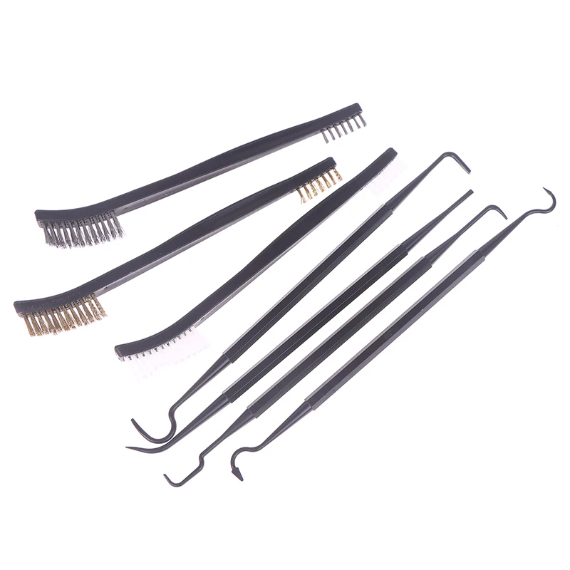 7 pçs kit de limpeza de rifle ao ar livre/3 pçs escova/4 pçs escolher peças de automóvel escova mecânica acessórios acampamento ferramenta limpeza