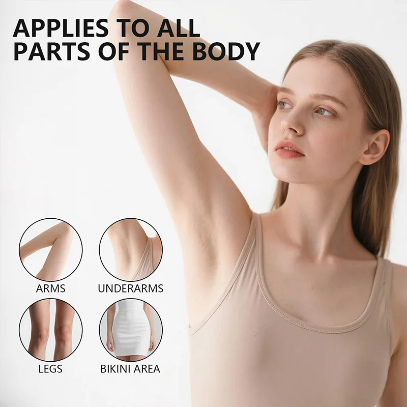 YUITIKUE Green Tea Hair Removal Cream 150g, Mild & Gentle Unhairing Cream for Smooth Skin on All Body Types - view 5