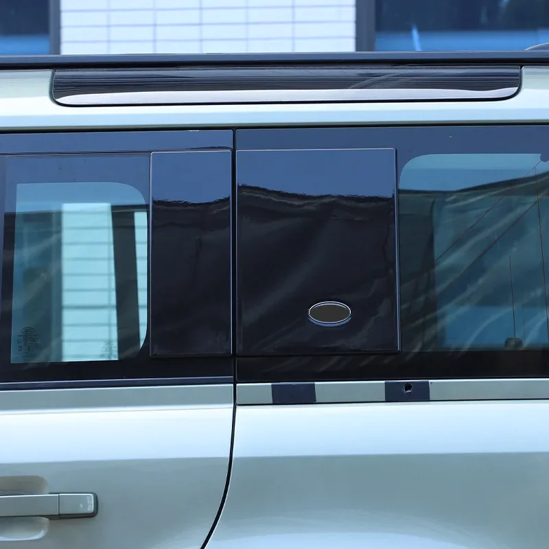 ABS ألياف الكربون/أسود لاند روفر المدافع 110 130 2020-2024 نافذة السيارة الخلفية الجانبية لوحة تزيين ملصق اكسسوارات السيارات #3