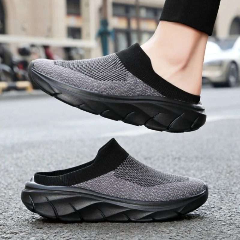 

Summer New Men's Platform Slip-On Casual Sports Shoes for Walking Running Height Increase Lazy Design Sneakers
