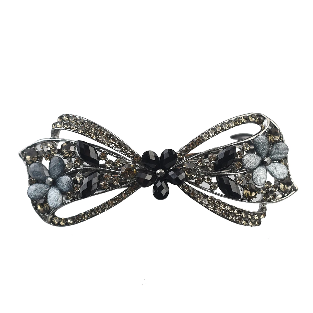 Women Headwear Girls Hairwear Small Size Rhinestone Hair Clip Fashion Hair Barrette Flower Hair Accessories For Women