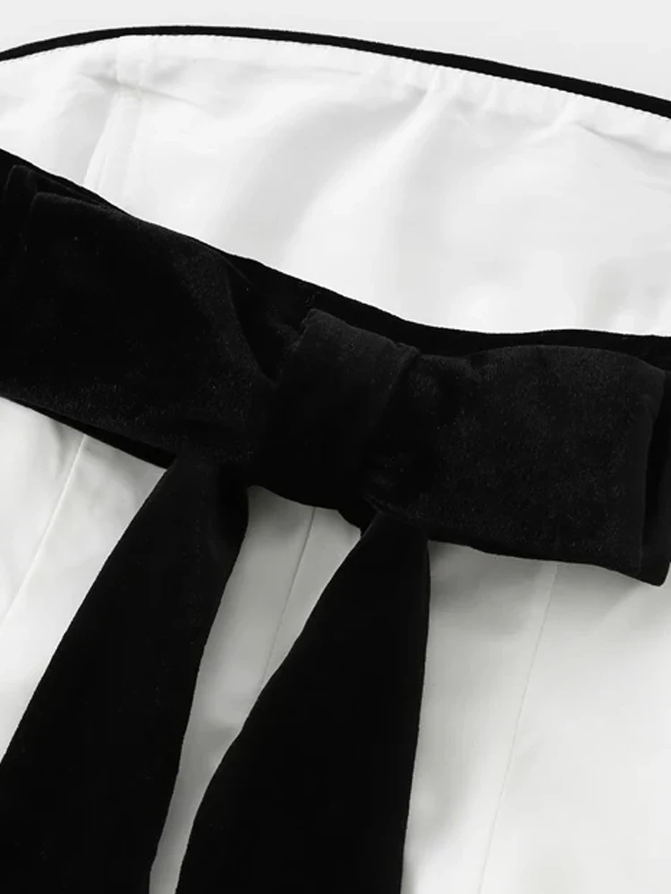 Women\'s Patchwork Velvet Strapless Bustier Tops, Straight Neck, Side Zipper, Female Camis, Sexy Fashion