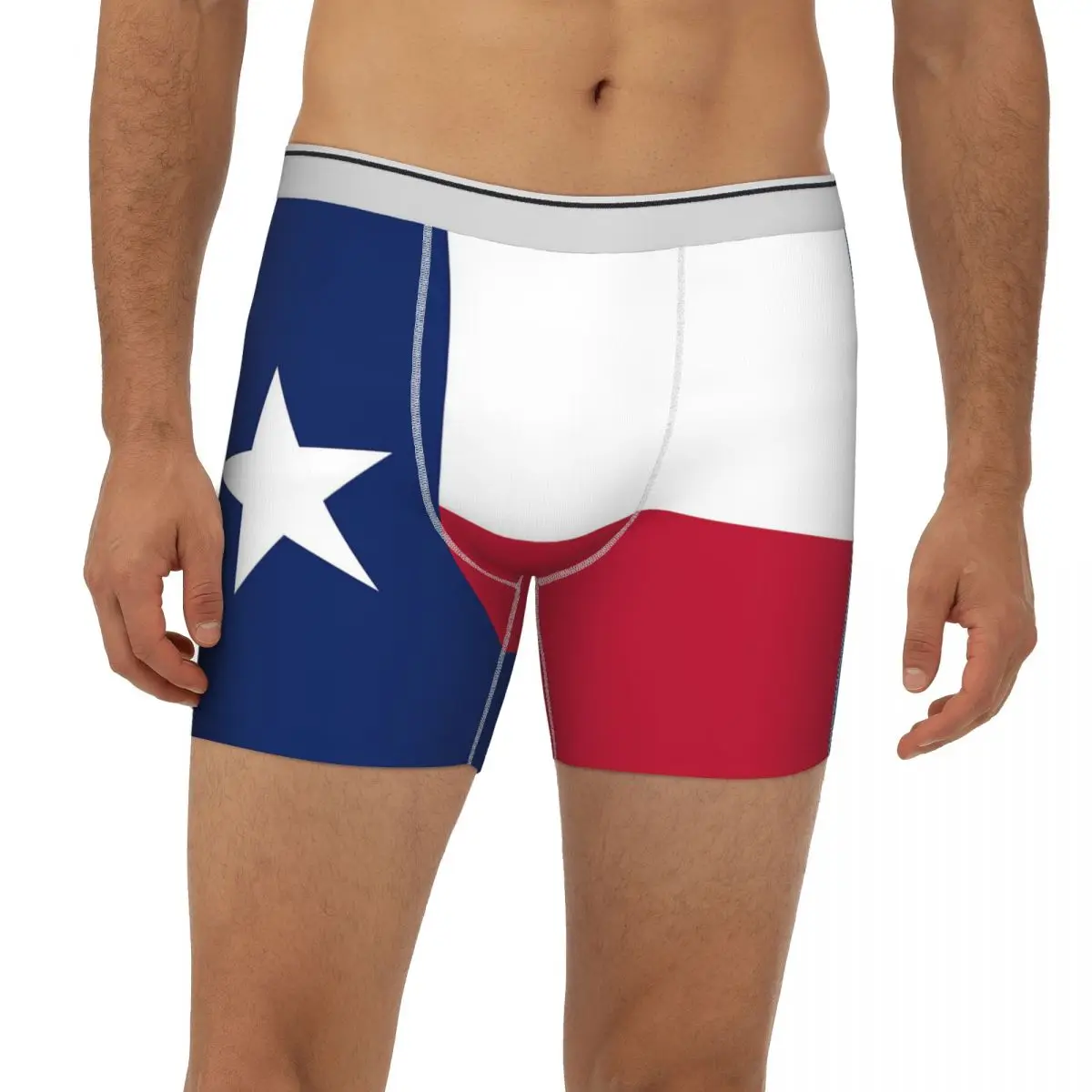 

Texas Flag Authentic Version Underpants Breathbale Panties Male Underwear Print Shorts Boxer Briefs extended underwear