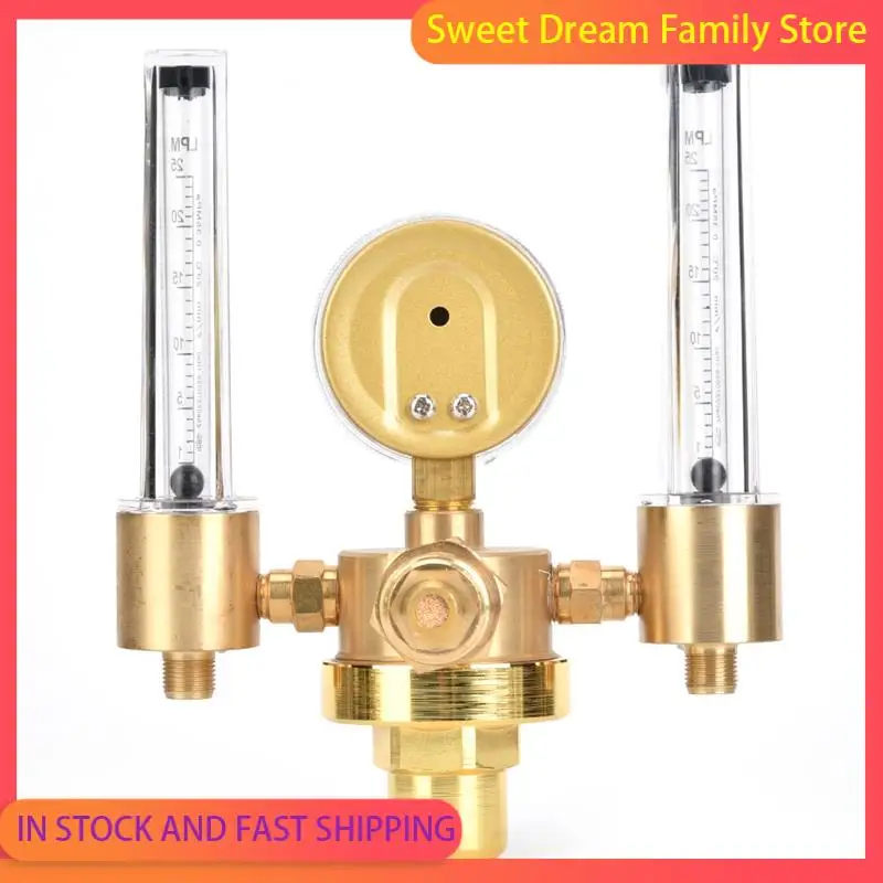 SDFC-G5/8 Inch Male Threaded Dual Tube Regulator Flowmeter Pressure Reducer For Welding